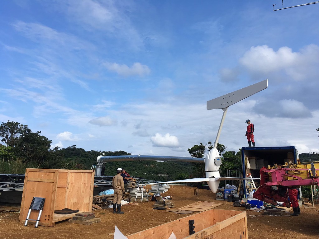 風力発電システム　施工風景
